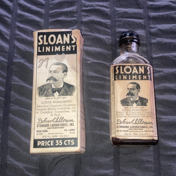 Sloan’s Other - Vintage, Sloan’s Liniment, Box and Bottle, from early 1900’s